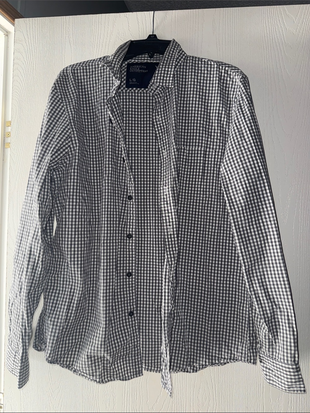 American Eagle Outfitters Black & White Gingham Shirt Jacket